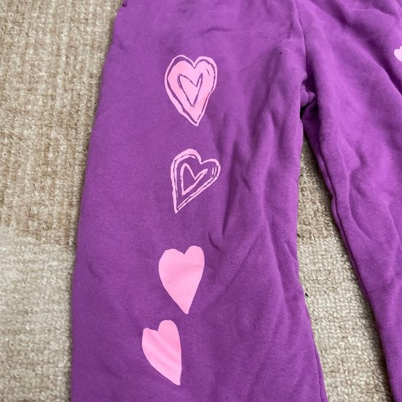 KIDS WORLDWIDE SSENSE Exclusive Kids Purple Heart Lounge Pants Sz 8 - Picture 5 of 8